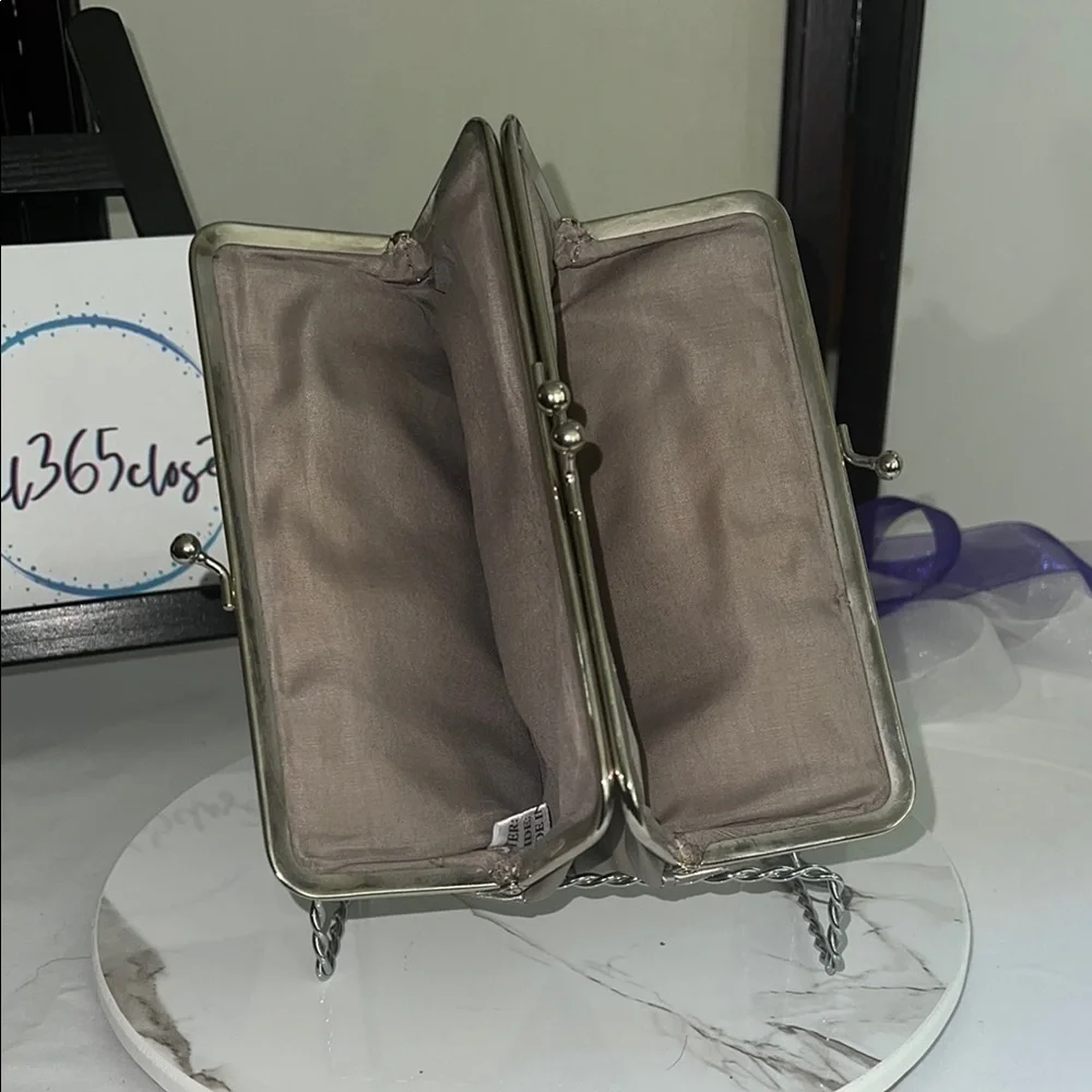 Silver Quilted Clutch by Source Unknown Clutches & Wristlets